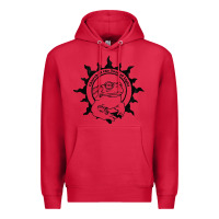 Cardinal Authentic Church Of The Toad Of Light Psychedlic Frog Licking (Distres Premium Hoodie - DesignPulse