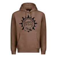 Chestnut Authentic Church Of The Toad Of Light Psychedlic Frog Licking (Distres Premium Hoodie - DesignPulse