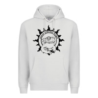 Dove Grey Authentic Church Of The Toad Of Light Psychedlic Frog Licking (Distres Premium Hoodie - DesignPulse