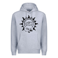 Heather Grey Authentic Church Of The Toad Of Light Psychedlic Frog Licking (Distres Premium Hoodie - DesignPulse
