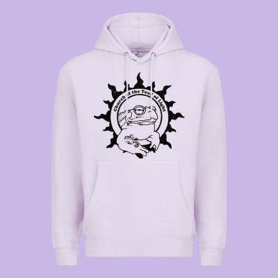 Authentic Church Of The Toad Of Light Psychedlic Frog Licking (distres Premium Hoodie Designed By Designpulse