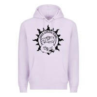 Lilac Authentic Church Of The Toad Of Light Psychedlic Frog Licking (Distres Premium Hoodie - DesignPulse