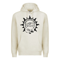 Oatmeal Heather Authentic Church Of The Toad Of Light Psychedlic Frog Licking (Distres Premium Hoodie - DesignPulse