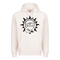 Pale Pink Authentic Church Of The Toad Of Light Psychedlic Frog Licking (Distres Premium Hoodie - DesignPulse