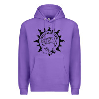 Purple Authentic Church Of The Toad Of Light Psychedlic Frog Licking (Distres Premium Hoodie - DesignPulse
