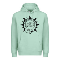 Seafoam Authentic Church Of The Toad Of Light Psychedlic Frog Licking (Distres Premium Hoodie - DesignPulse