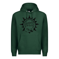 Sports Green Authentic Church Of The Toad Of Light Psychedlic Frog Licking (Distres Premium Hoodie - DesignPulse