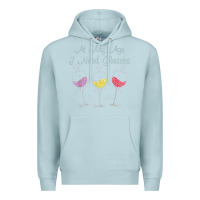 Blue Mist At My Age I need Glasses Premium Hoodie - DesignPulse