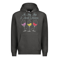 Charcoal Heather At My Age I need Glasses Premium Hoodie - DesignPulse