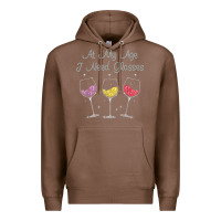 Chestnut At My Age I need Glasses Premium Hoodie - DesignPulse