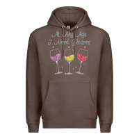 Coffee At My Age I need Glasses Premium Hoodie - DesignPulse