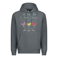Rock At My Age I need Glasses Premium Hoodie - DesignPulse