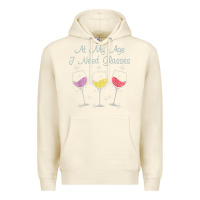 Sandshell At My Age I need Glasses Premium Hoodie - DesignPulse