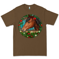 Cacao Western Horse Christmas Premium Tee - RanaPortraitStore
