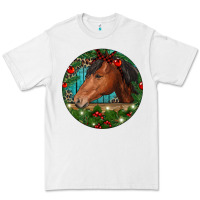 White Western Horse Christmas Premium Tee - RanaPortraitStore