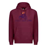 Burgundy diddly farm for men and women Premium Hoodie - DesignPulse
