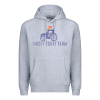 Heather Grey diddly farm for men and women Premium Hoodie - DesignPulse