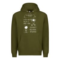 Army Green house bolton Premium Hoodie - DesignPulse