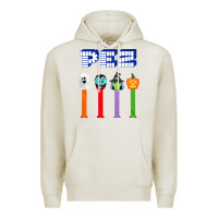Oatmeal Heather halloween pez Premium Hoodie - trangStudio