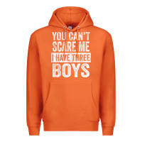 Carrot You Can't Scare Me I Have Three Boys Funny Sons Mom Dad Gift Premium Hoodie - DesignPulse