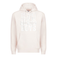 Pale Pink You Can't Scare Me I Have Three Boys Funny Sons Mom Dad Gift Premium Hoodie - DesignPulse