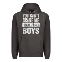 Smoke You Can't Scare Me I Have Three Boys Funny Sons Mom Dad Gift Premium Hoodie - DesignPulse