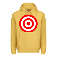 Antique Gold bullseye target red & white rings target Premium Hoodie - DesignPulse