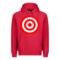 Cardinal bullseye target red & white rings target Premium Hoodie - DesignPulse