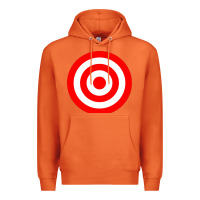 Carrot bullseye target red & white rings target Premium Hoodie - DesignPulse