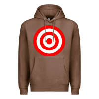 Chestnut bullseye target red & white rings target Premium Hoodie - DesignPulse