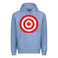 Colony Blue bullseye target red & white rings target Premium Hoodie - DesignPulse