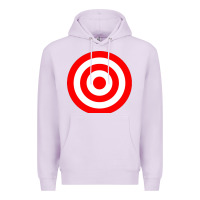 Lilac bullseye target red & white rings target Premium Hoodie - DesignPulse