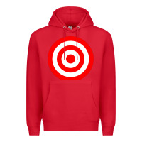 Red bullseye target red & white rings target Premium Hoodie - DesignPulse