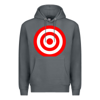 Rock bullseye target red & white rings target Premium Hoodie - DesignPulse