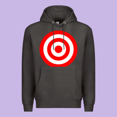 Bullseye Target Red & White Rings Target Premium Hoodie Designed By Designpulse