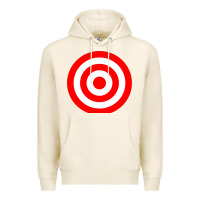 Tofu bullseye target red & white rings target Premium Hoodie - DesignPulse