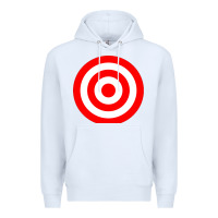 White bullseye target red & white rings target Premium Hoodie - DesignPulse