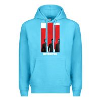 Ocean Blue INTERPOL BAN Premium Hoodie - DesignPulse