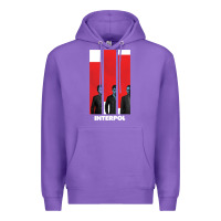Purple INTERPOL BAN Premium Hoodie - DesignPulse