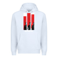 White INTERPOL BAN Premium Hoodie - DesignPulse