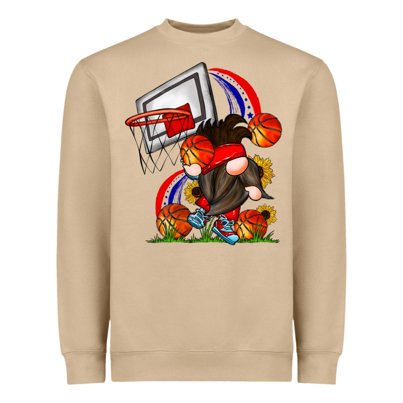 Basketball Gnome Heavyweight Sweatshirt by CowhideDigitalArt | Teevron