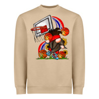 Mushroom Basketball Gnome Heavyweight Sweatshirt - CowhideDigitalArt