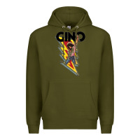 Army Green Gino time basketball Premium Hoodie - DesignPulse