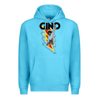 Ocean Blue Gino time basketball Premium Hoodie - DesignPulse