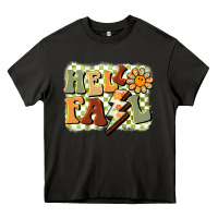 Asphalt groovy hello fall Heavy Core Tee - BarkalooDesign