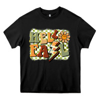 Black groovy hello fall Heavy Core Tee - BarkalooDesign