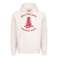 Pale Pink SUCCULENT CHINESE MEAL CHINESE TAKE OUT TAKE AWAY Premium Hoodie - DesignPulse