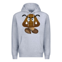 Heather Grey goomba Premium Hoodie - DesignPulse