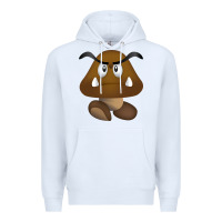 White goomba Premium Hoodie - DesignPulse