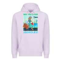 Lilac see you later assholes t shirt Premium Hoodie - DesignPulse